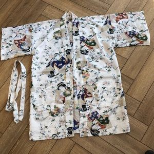 Japanese silk satin robe.